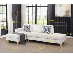 Off-white gently used Wayfair Couch - very good condition