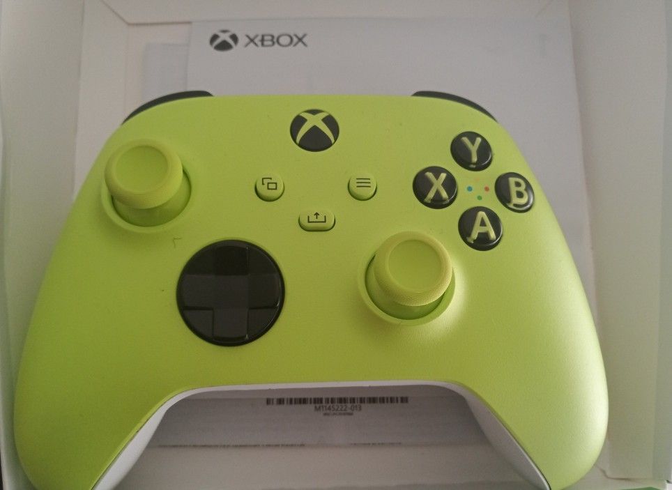 The Microsoft Wireless Controller for Xbox Series X/S in Electric Volt