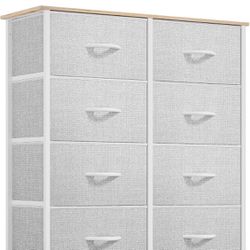 YITAHOME Dresser for Bedroom, Fabric Dresser with 8 Drawers, Tall Dresser with Fabric Bins, Storage Tower Unit, Chest of Drawers for Living Room, Hall