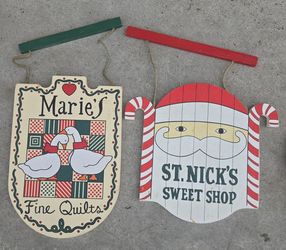 4 Christmas Wooden Signs