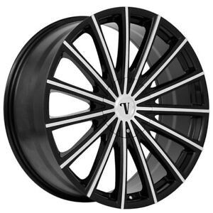 4 22x8.5 Custom VW10 Velocity Wheels With Brand New Dilente Low Profile Tires On Them