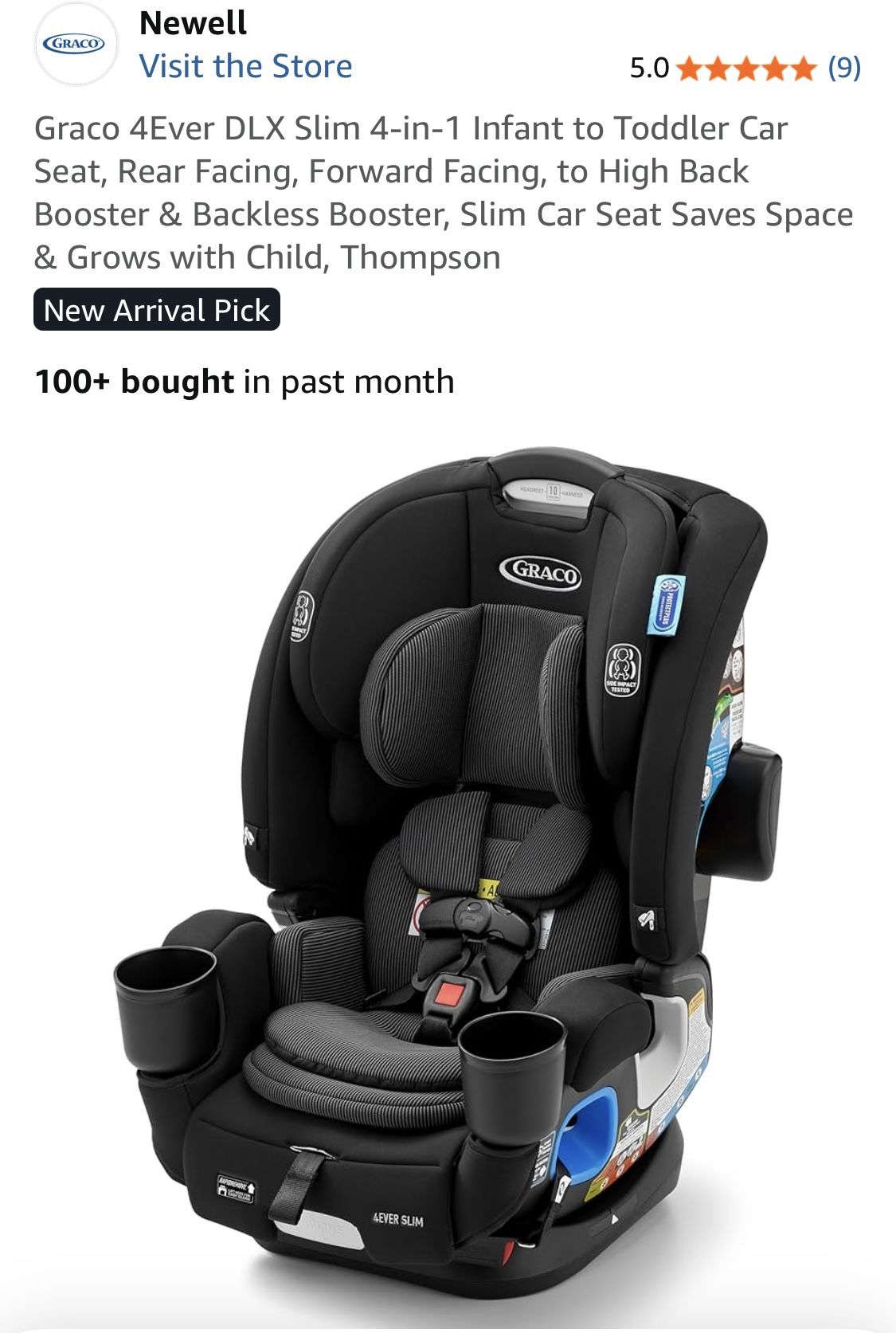 Backless Booster Graco All In One Car Seat New In Box Graco 4Ever
