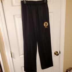 Reebok K1(contact info removed)1 43064 Boston Bruins Sweatpants NWOT YOUTH L LARGE 14/16 BLACK