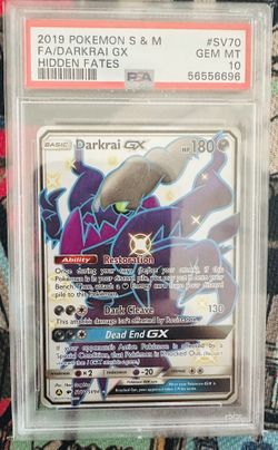 Pokemon TCG Darkrai GX SV70/SV94 Hidden Fates Shiny Vault PSA Gem Mint 10
