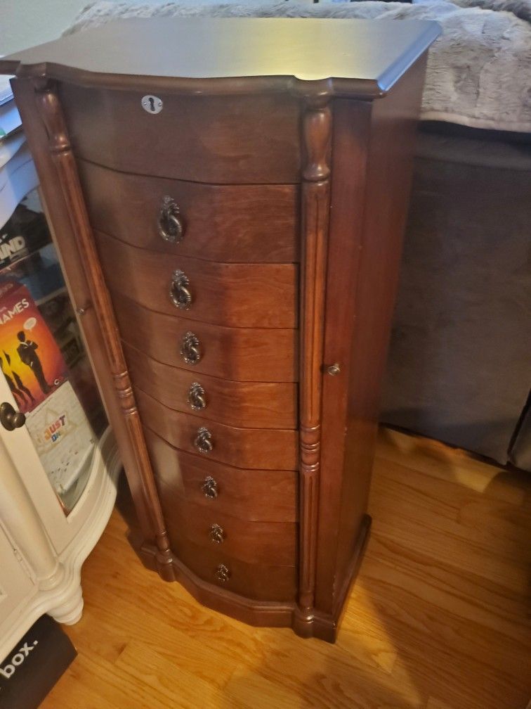 Jewelry Armoire with 7-Drawers