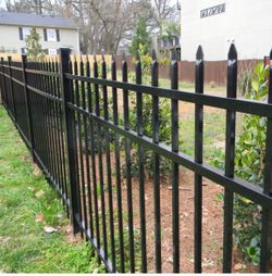 Black Picket fence 6 feet high