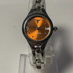 Texas Longhorns NCAA Stainless-Steel Bracelet Watch by Fossil (RARE)
