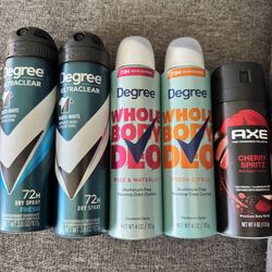 Spray On Deodorants $5 Each