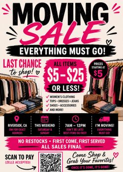 Moving Sale