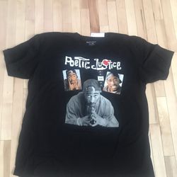 2PAC TUPAC POETIC JUSTICE TEE SHIRT 3XL NEW RAP HIPHOP 
