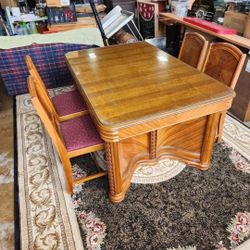 Vintage Art Deco Dining Table & Chairs