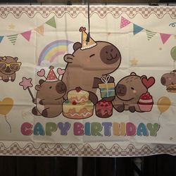 Capybara Birthday Decoration Set