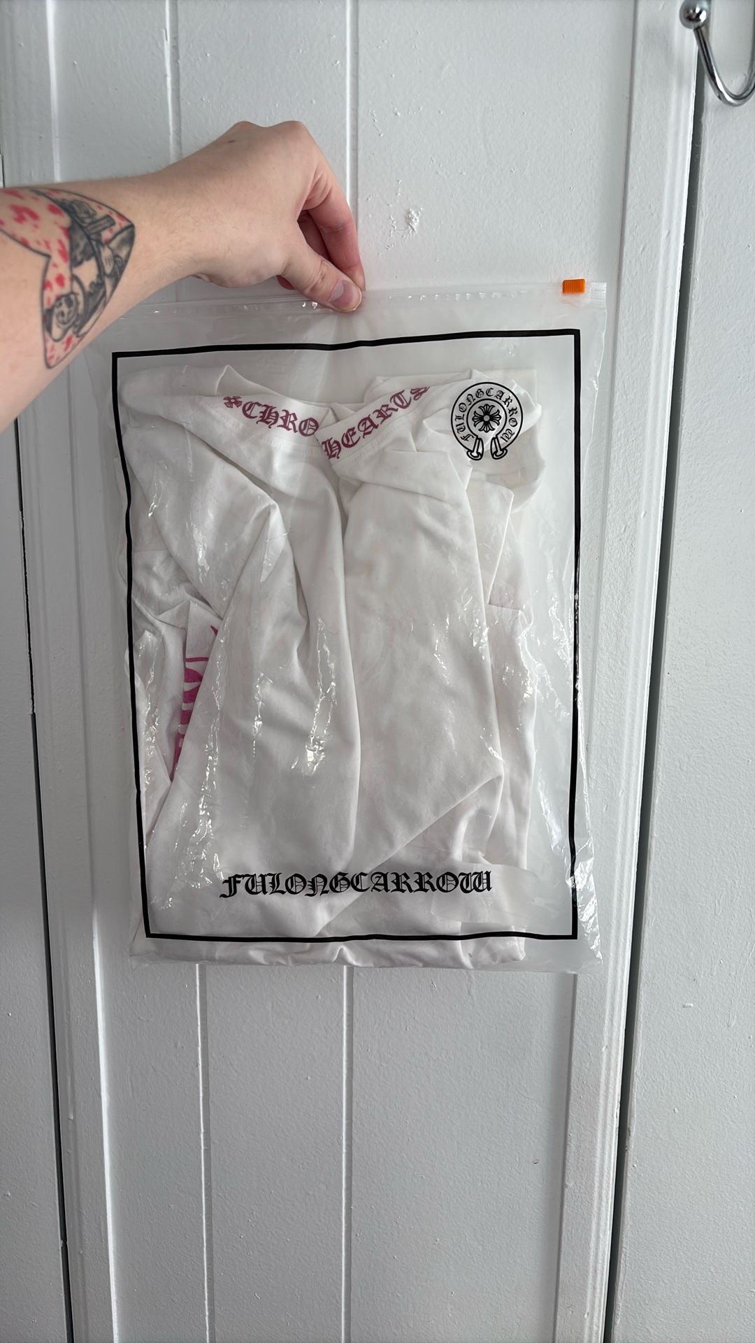 Chrome Heart pink White long sleeve