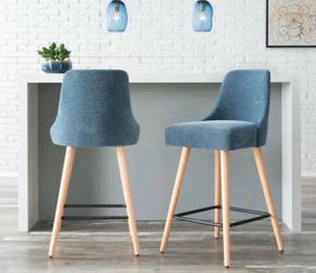 Moving Sale! - StyleWell Benfield 30-Inch Blue BarStools – Set of 2, Like New