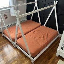 Teepee toddler Bed - Montessori - White 