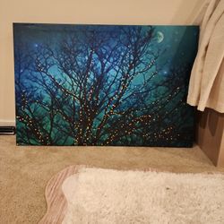 Deep Blue Large Canvas 45x30 By Marmont Hill