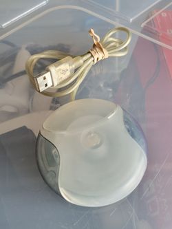 Vintage Apple USB Hockey Puck Mouse Gray M4848
