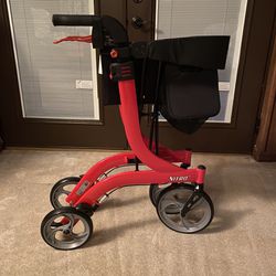 Red Nitro Walker Rollator by Drive Medical RTL10266