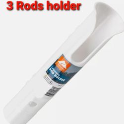 3 Ozark Trail 11" FISHING ROD HOLDER TUBE HQ High-Impact White Plastic BOAT NEW