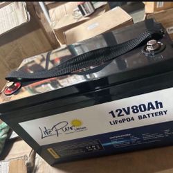 12V 80Ah LifePo4 Lithium Battery Brand New 