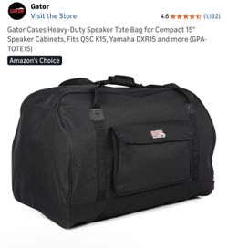 TWO (2) Gator Cases Heavy-Duty Speaker Tote Bag for Compact 15" Speaker Cabinets