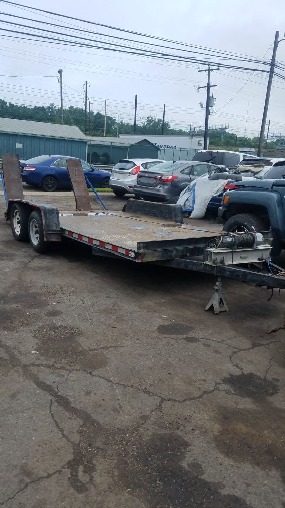 One car two axle trailer