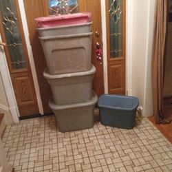 Six Storage Totes For One Low Price 