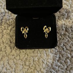 Gold Plated Bow Earrings
