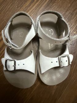 Salt Water Sandals Toddler White Leather Sandals size 7