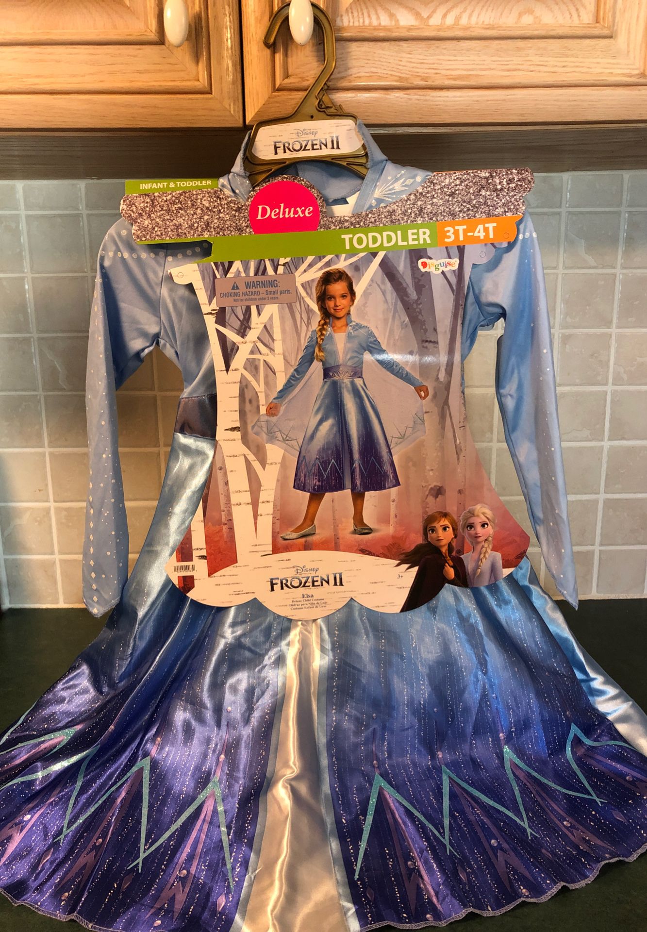 Deluxe Frozen 2 Elsa Dress up Costume Size 3T-4T