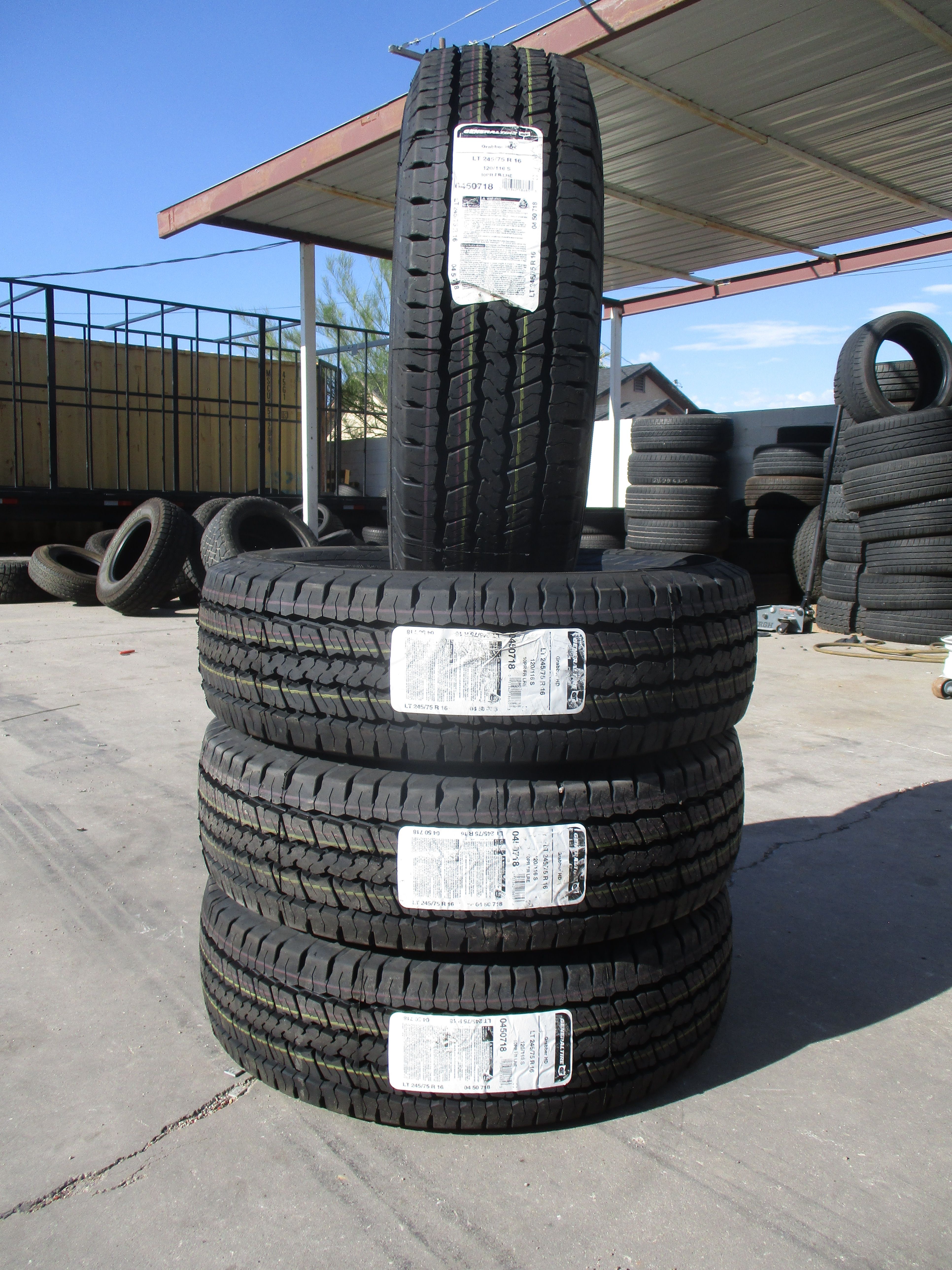 LT 245/75/16 New General Grabber HD 10 Ply Tires