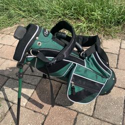Lynx Junior Boys and Girls Green and Black Golf Bag 19”