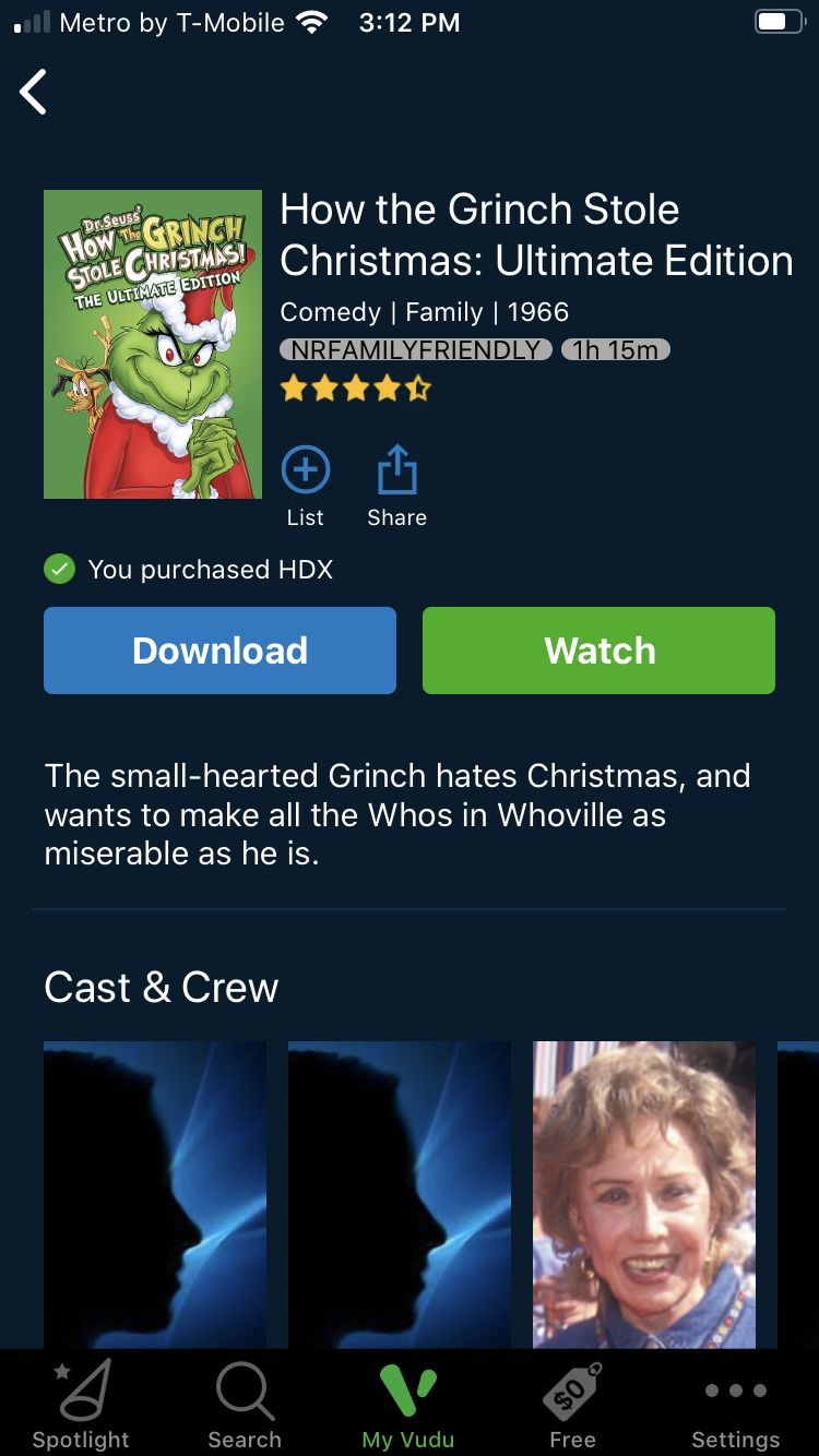 The Grinch who stole Christmas (1966) HDX STREAM