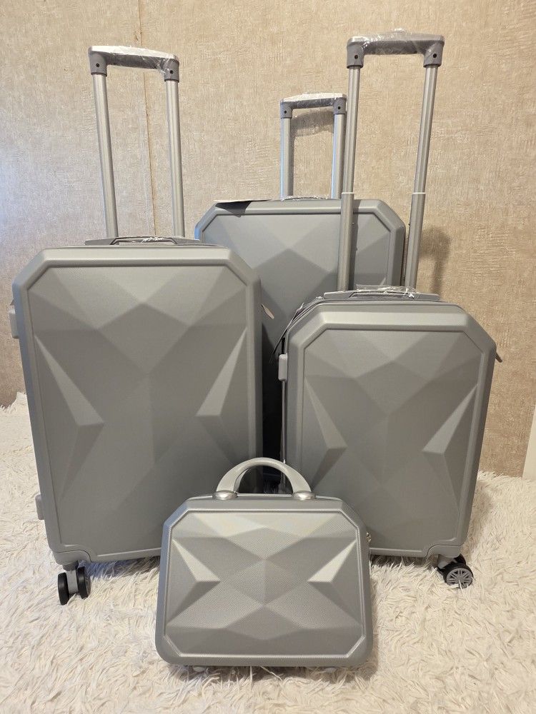 Piece Hard Shell Luggage Set Spinner Suitcases with Carry On