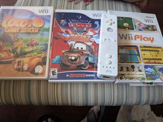 3 games 1 controller wireless 1 nunchuck $35