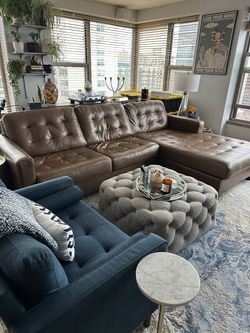 2 Piece leather sectional