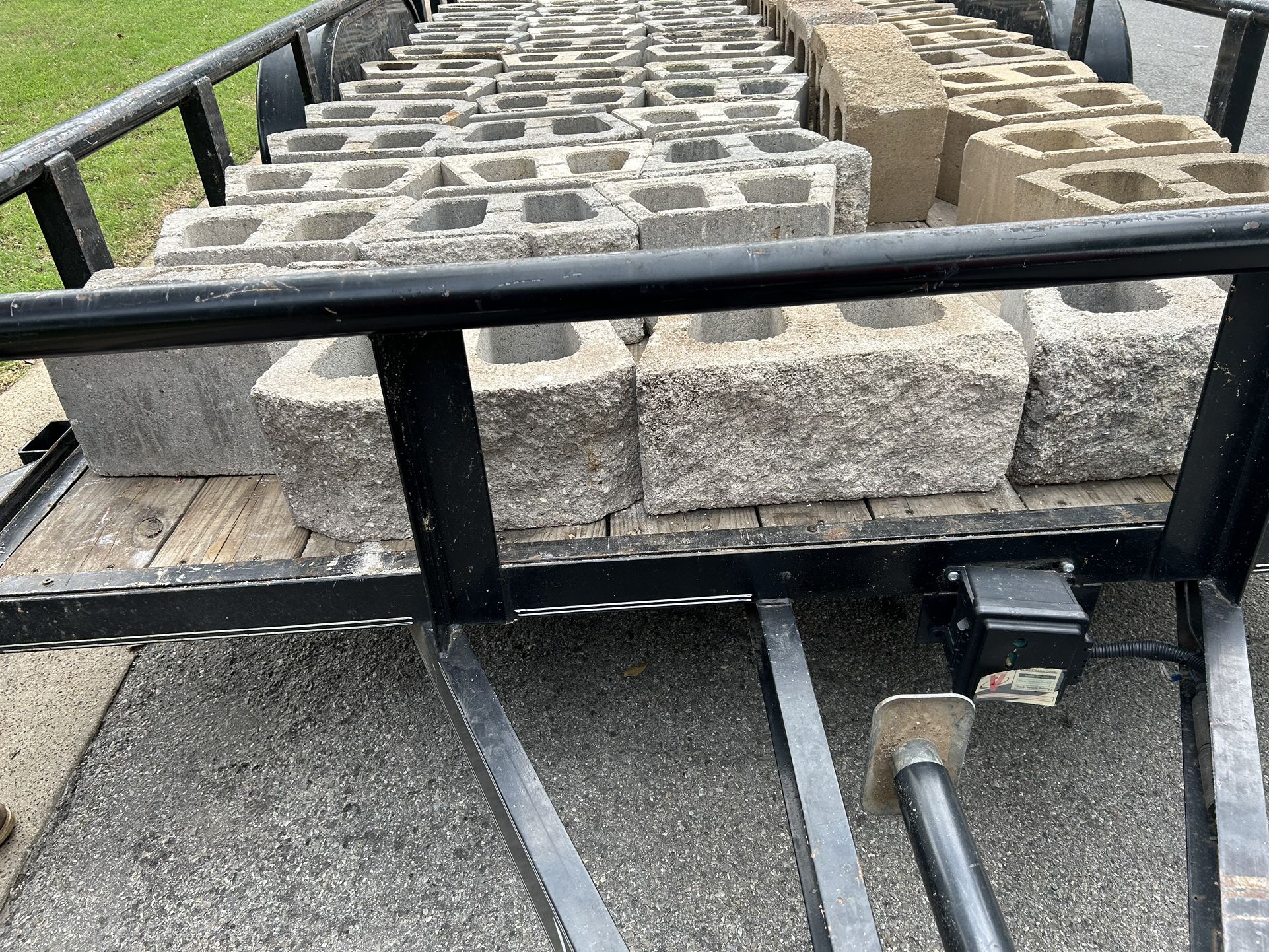 Brand New Pavestone Retainer Wall Blocks. The Cost Retail Is $20.00 Plus Tax Will Sell Today For $5.00 Per Block We Have Like 75 Of Them