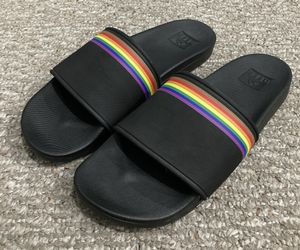 Men’s REEF Cushion Scout Slide PRIDE 🌈 Sandals (NEW) 