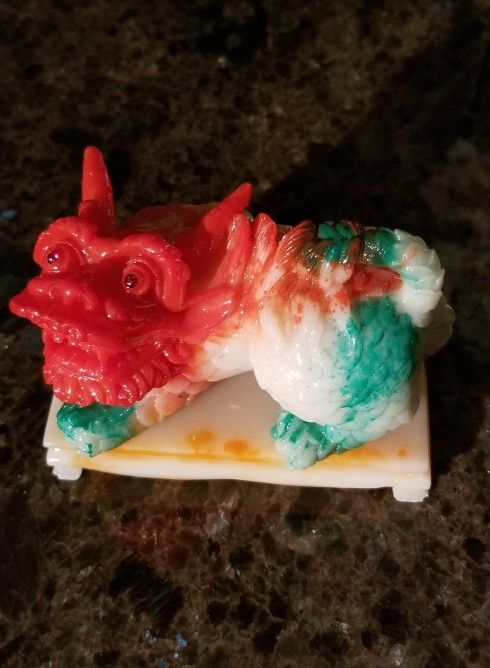 Colorful Asian Resin Dragon Statue