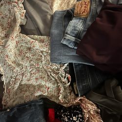 2 Large Trash Bags Full Of Clothes 