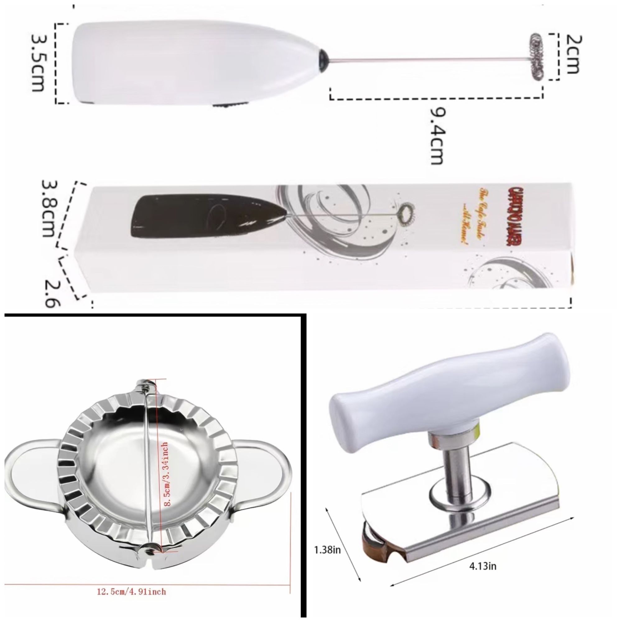 (3) PCS in 1 Can Opener -Hand Electric Blender- Dumpling Mould 