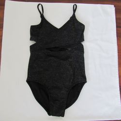 New Girls Youth 14 Black Sparkles Swimsuit, Art Class