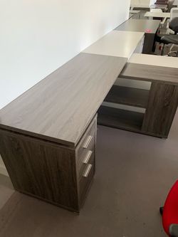 Desk modern l shape gray 60”x48”