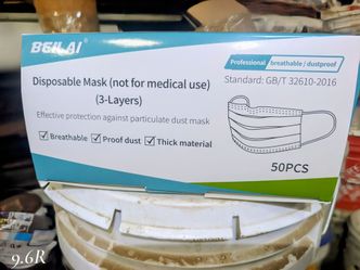 50 pack dust mask. Three layer
