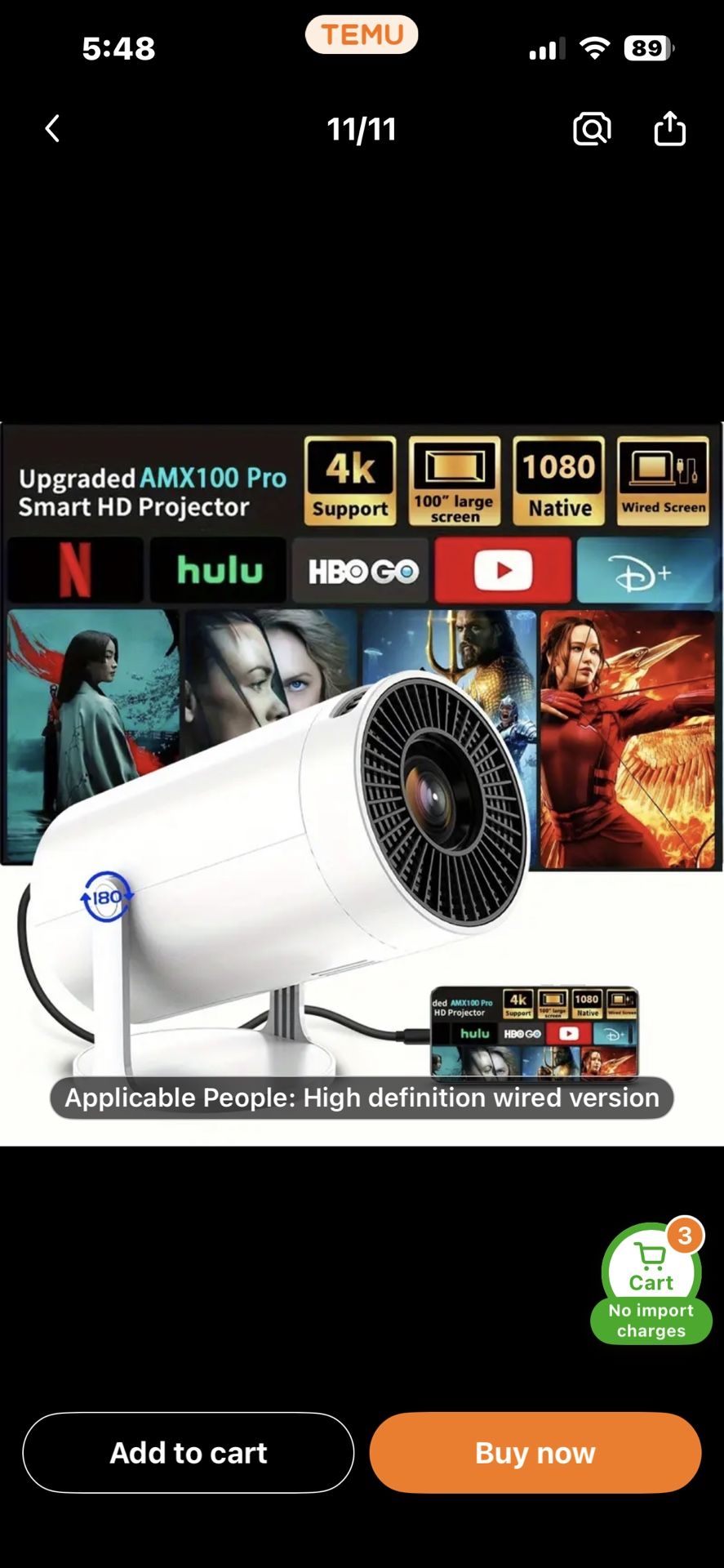 Home Cinema Projector 