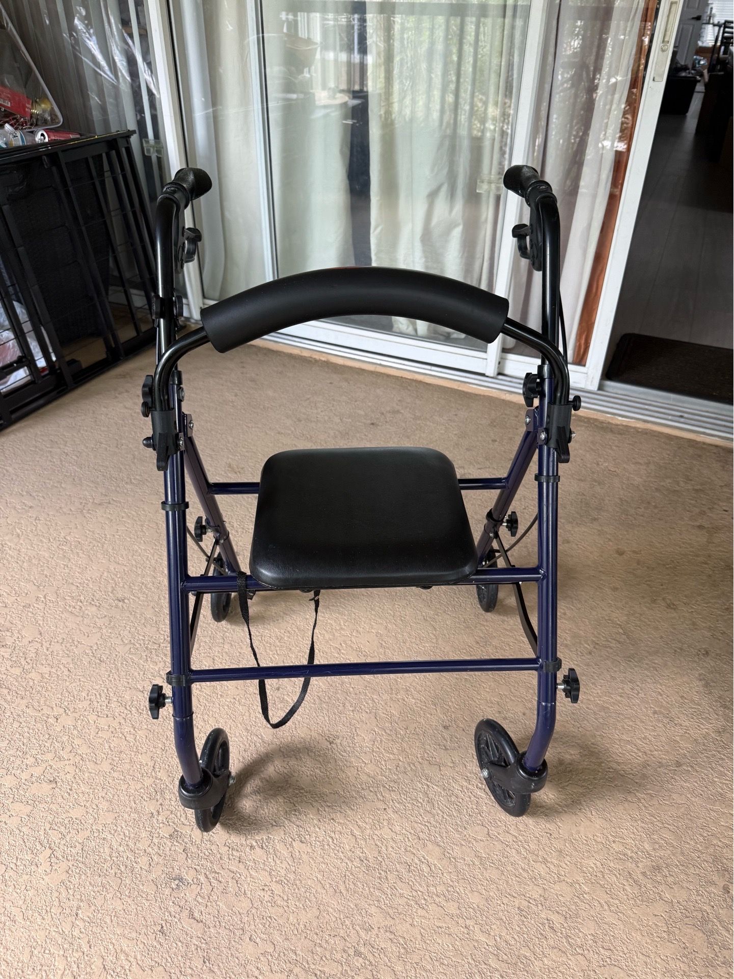 Carex Rollator Walker w/ Seat & Brakes – Clean!