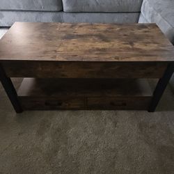 41.7" Lift Top Coffee Table with 2 Drawers and Hidden Compartment

Rustic Brown