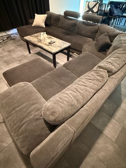 Domicil Luxury Designer Sectional Couch / Sofa