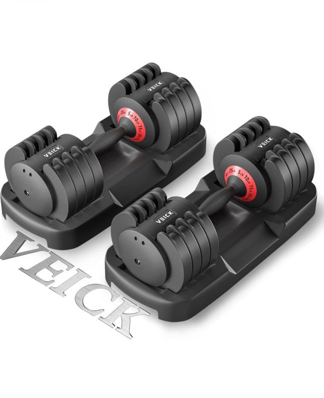 25lb Per Dumbbell New In Box Pair Adjustable Weights 
