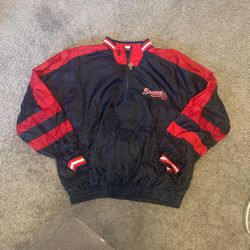 Vintage 90s Braves Windbreaker Men’s XL